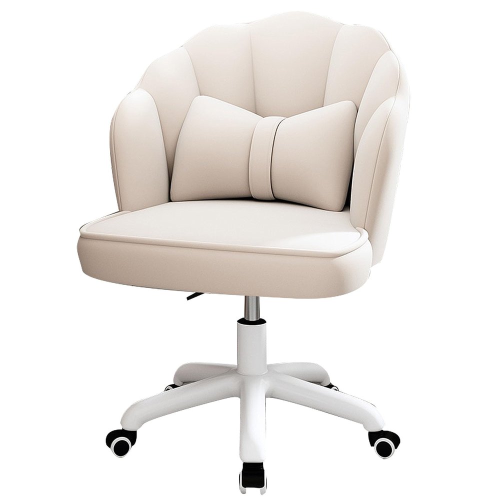 Cute Flower Petal Task Chair, Velvet Vanity Chair, 360 Swivel Ergonomic Swivel Task Office Chair, Living Room, Home Office, Bedroom Executive Desk Chair