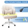 Cute Flower Petal Task Chair, Velvet Vanity Chair, 360 Swivel Ergonomic Swivel Task Office Chair, Living Room, Home Office, Bedroom Executive Desk Chair view 4