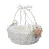 YLSZHYR Large Flower Girl Baskets for Weddings,Fairy Lace Bowknot Wedding Flower Basket Satin Lace Collection, Decoration Flower Scattering Basket Wedding Supplies(#1) view 1