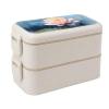 YKUDBN Lunch Box Warmer Portable for Work,Lotus Flower Painting Print Bento Box,Double Layer Lunch Box Suitable for Work And Dining Out view 1