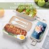 YKUDBN Lunch Box Warmer Portable for Work,Lotus Flower Painting Print Bento Box,Double Layer Lunch Box Suitable for Work And Dining Out view 4
