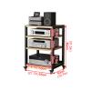 4/5-Tier Movable AV Media Player Stand Wooden Corner Shelf Audio Stand Entertainment Center Stereo Component Cabinet Multi-Function Open Storage Rack for Home/Office/Theater (Size : 4 Tier) view 3