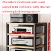 4/5-Tier Movable AV Media Player Stand Wooden Corner Shelf Audio Stand Entertainment Center Stereo Component Cabinet Multi-Function Open Storage Rack for Home/Office/Theater (Size : 4 Tier) view 4