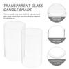 Luxshiny Glass Candle Cover Windproof Cylinder Candle Holder 3.94X2.36X3.94 Inches Clear Glass Hurricane Holder for Home Decor Wedding Banquets view 4