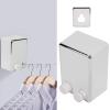 Retractable Clothesline Indoor Outdoor Washing Lines Wall Mounted Retractable Clothesline Stainless Steel Balcony Clothesline Stretchable to 4.2m (White) view 2