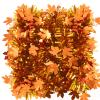 Jocomoni 33Ft Thanksgiving Tinsel Garland, Golden Maple Leaf Metallic Tinsel Garland Hanging Decoration for Autumn Thanksgiving Halloween Party Decoration view 3