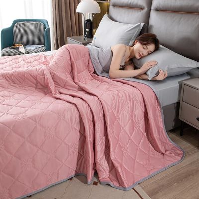 Cooling Blanket For Night Sweats Double-sided Lightweight Cool Cold Blanket Cooling Fiber Summer Throw Blankets For Adult Kids Hot Sleeper Breathable Comfortable Cold Quilt ( Color : Dark Pink , Size