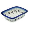 Polmedia Polish Pottery Rectangular Baker - Playing Pups Pattern Handmade in Boleslawiec Poland by Ceramika Artystyczna + Certificate of Authenticity view 1