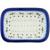 Polmedia Polish Pottery Rectangular Baker - Playing Pups Pattern Handmade in Boleslawiec Poland by Ceramika Artystyczna + Certificate of Authenticity view 2