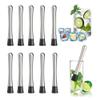 10 PCS Muddler for Cocktails Stainless Steel Drink Muddler 8 Inch Long Mojito Muddler Bar Muddler Tool Muller for Drinks Ice Crusher Bartender Tools Set Home Bartender Bars Accessories view 1