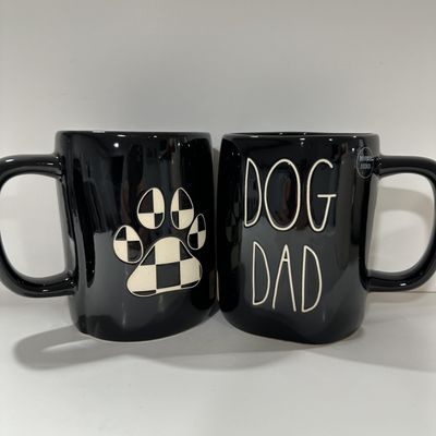 HomeLoft Basics Rae -FATHER'S DAY Coffee Mug and Products- Dunn By Magenta (DOG DAD Mug *Allside Black and Double-Sided*), Medium