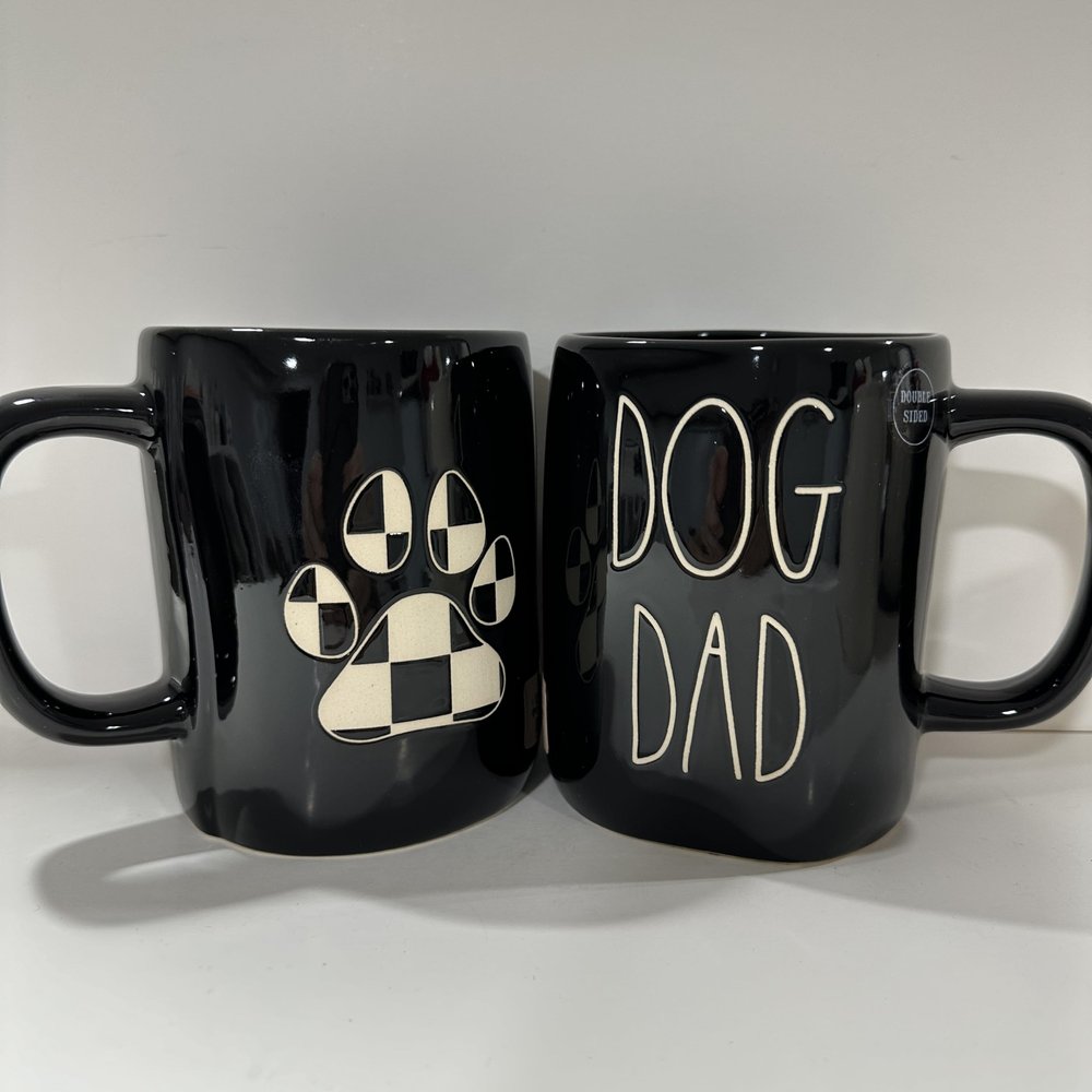 HomeLoft Basics Rae -FATHER'S DAY Coffee Mug and Products- Dunn By Magenta (DOG DAD Mug *Allside Black and Double-Sided*), Medium