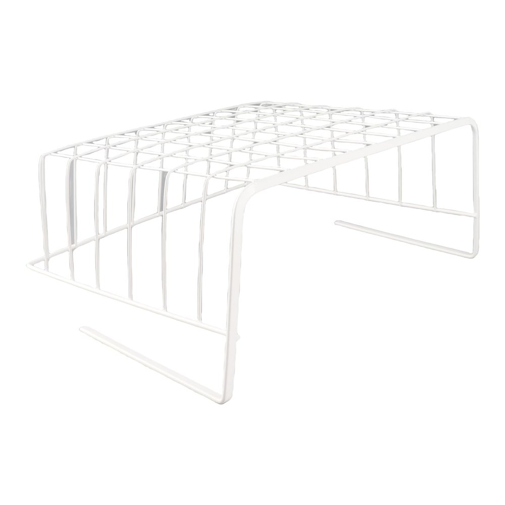 Ymiko Multipurpose Under Shelf Metal Wire Basket Storage Solution for Kitchen, Office, Pantry, Desk, and Bookshelf (Large White)