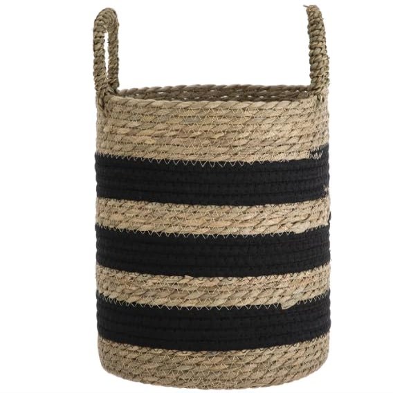 SEDLAV Black Decorative Storage Basket with Handles