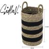 SEDLAV Black Decorative Storage Basket with Handles view 2