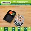 Freshware Meal Prep Containers [150 Pack] 2 Compartment with Lids, Food Storage Containers, Bento Box, BPA Free, Stackable, Microwave/Dishwasher/Freezer Safe (28 oz) view 2