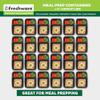 Freshware Meal Prep Containers [150 Pack] 2 Compartment with Lids, Food Storage Containers, Bento Box, BPA Free, Stackable, Microwave/Dishwasher/Freezer Safe (28 oz) view 3