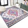 JONATHAN Y Boho Vintage Blue/Multi 9x9 Square Area Rug, Bohemian Flair Medallion, Floral Easy-Cleaning High Traffic for Living Room, Bedroom, Kitchen, Pet-Friendly, Non Shedding (BMF106A-9SQ) view 1