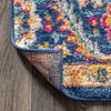 JONATHAN Y Boho Vintage Blue/Multi 9x9 Square Area Rug, Bohemian Flair Medallion, Floral Easy-Cleaning High Traffic for Living Room, Bedroom, Kitchen, Pet-Friendly, Non Shedding (BMF106A-9SQ) view 3