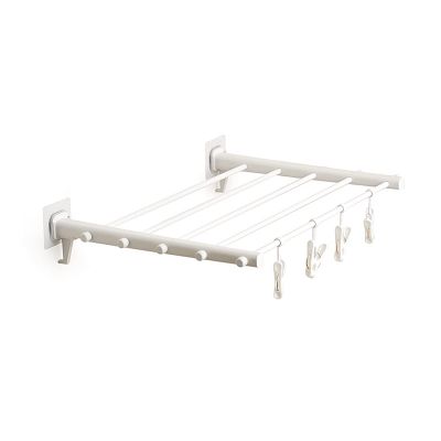 Drying Rack Folding Hanger Folding Clothes Hanger Wall Mount Retractable Cloth Drying Rack Outdoor Space Saving Aluminum Home Laundry Clothesline Clothes Rack Folding