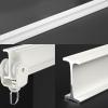 Flexible Bendable Curved Ceiling Curtain Track, Curtain Track Ceiling Mount, RV Curtain Track, Curtain Rail, Aluminum Curtain Track, Ceiling Mount Room Divider, for Curved Shower Curtain (Color : Cha view 3