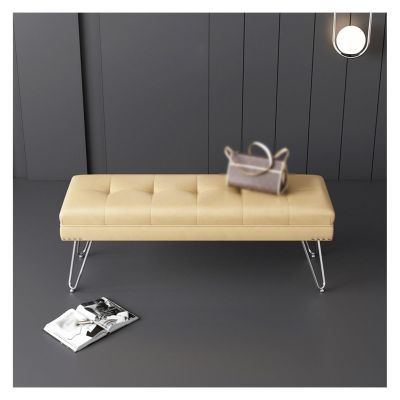 End of Bed Bench Upholstered Bench with Metal Feet Upholstered Bedroom Bench for Entryway, Dining Room, Bedroom and Bed End Indoor Bench for Living Room/Bedroom/End of Bed ( Color : 03 , Size : 120*40