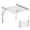 HomeLoft Basics Wall Hanging Drying Clothes Rack Stainless Steel Foldable Laundry Drying Racks Bathroom Collapsible Towel Bar Balcony Adjustable Angle Drying Rack,Space Saver, 50cm/19.68in, Gray 1 view 1