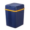 Generic 12L/3.17Gallon Smart Sensor Garbage Can Kitchen Bathroom Automatic Toilet Trash Can with Lid Waterproof Square Small Garbage Bin for Kitchen, Office, Toilet, Bedroom (Dark Blue) view 1