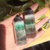Crystal Natural Striped Fluorite Crystal Hexagonal Point Quartz Crystal Stone Point (Size : 2pcs) view 4