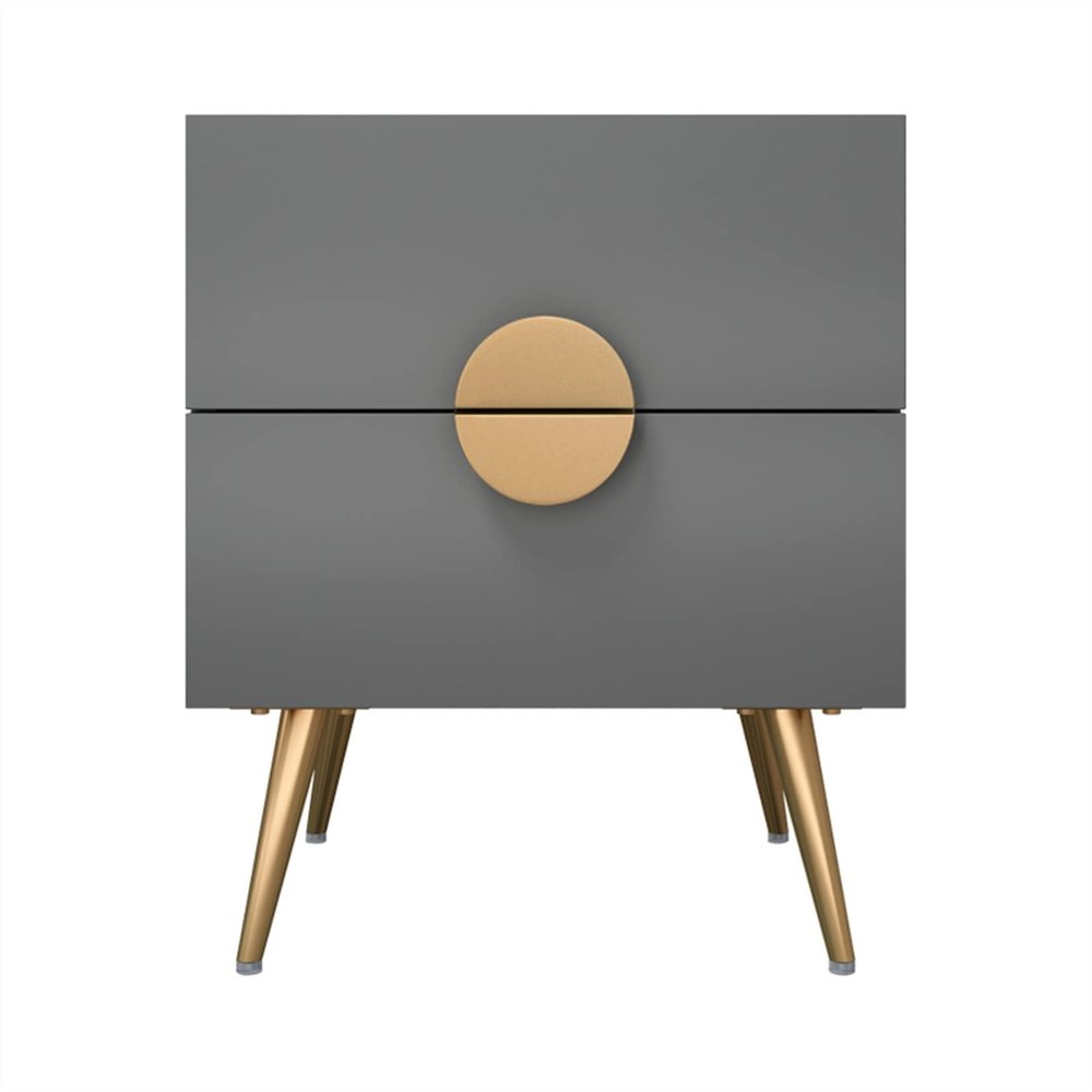 HASMI Night Stand Gray Bedside Table Light Luxury Style Bedside Storage Drawer Modern Minimalist Bedside Table Storage Cabinet Stable Structure Bedside Tables, 40cm, yuqing2022