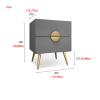 HASMI Night Stand Gray Bedside Table Light Luxury Style Bedside Storage Drawer Modern Minimalist Bedside Table Storage Cabinet Stable Structure Bedside Tables, 40cm, yuqing2022 view 3
