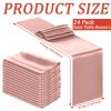 Bencailor 24 Pcs Light Pink Satin Table Runner Bulk 12 x 108 Inches Long Table Runners Bright Smooth Fabric Tablecloth for Wedding Banquet Birthday Valentines St Patrick's Day Party Decorations view 3