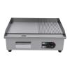 KJJSDA Electric Griddle Stainless Steel Countertop Grill Flat Top Griddle for Home and Commercial, Adjustable Temperature, with Flat and Fluted Sections view 1