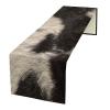 FengMingRui Cowhide Table Runner Black and White Milk Cow Western Style 3D Cow Fur Skin Texture Table Runner for Living Room Kitchen Dining Table Decoration 13x36in view 1