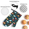 YYHWHJDE Swimming Fish Printing Oven Mitts and potholders Set of Four : Thick and Durable, Anti-scalding and Heat-Insulating view 4