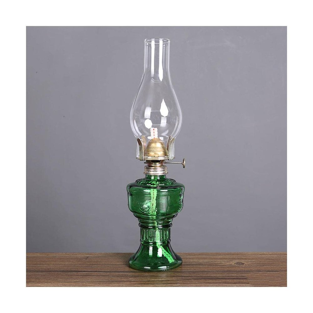 ZMQJEQANBG Kerosene Lamp, Oil Lamp Wind-Proof with Clear Glass Oil Lights Butter Buddha Front Light Adjustable Switch Kerosene Lamp Home Lighting Small Oil Lantern (Color : C)