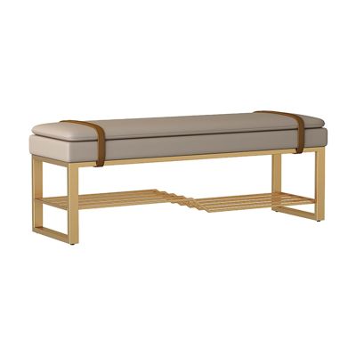 JIAOCKJIAO Shoe Rack Bench, Shoe Storage Bench, Thickened PU Leather Seat Cushion, Entryway Shoe Bench with Metal Frame, Shoe Organizer Rack, No Installation Required, for Living Room, Bedroom (Color