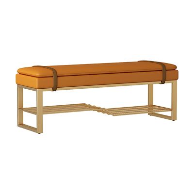 JIAOCKJIAO Shoe Rack Bench, Shoe Storage Bench, Thickened PU Leather Seat Cushion, Entryway Shoe Bench with Metal Frame, Shoe Organizer Rack, No Installation Required, for Living Room, Bedroom (Color
