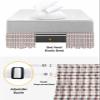 Red Buffalo Plaid Bed Skirt King Size 16 Inch Drop,Adjustable & Elastic Wrap Around Bed Skirts Pleated Luxury Dust Ruffles for Twin Full Queen Cal King Bed,Modern Geometric Abstract Grid Checkered view 4