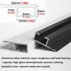 Adhesive Curtain Track Ceiling or Wall Mount, Ceiling Track Room Divider, Self Adhesive Curtain Rod, Ceiling Curtain Track, for Windows Cabinet Closet Bathroom Shower Curtain ( Color : Black Perforati view 4