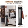 Knock Box for Espresso Grounds Commercial Floor-Standing Coffee Grounds Knock Box with Brush 18L Large Capacity Coffee Knockbox with Towel and Garbage Bags for Coffee Shops,Bar Home,Coffee lovers view 3
