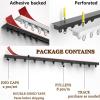 Adhesive Curtain Track, Self Adhesive Ceiling or Wall Curtain Rail Set, Curtain Track Ceiling Mount, Adhesive Curtain Rods, for Windows Cabinet Closet Bathroom Shower Curtain ( Color : Black Back Stic view 2