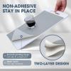 ALIUNI Drawer and Shelf Liner, Non-Slip Kitchen Cabinet Liners Non-Adhesive Thick Strong Grip Waterproof Washable Mats Protect Dresser Shelves Cupboard Bathroom Cabinets, Pure Gray, 18 in X 20 FT view 2