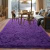 Dssimo Super Fluffy Rug for Bedroom, 6x9 Feet, Modern Shag Purple Area Rugs, Soft and Cozy Plush Large Carpet for Kids, Girls Boys and Teens Decorations for Living Room Dorm Nursery Classroom view 4