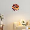 YRUDMBIN Funny 14 Inch Wall Clocks Battery Powered Decor,Bald Eagle Flying with Sunset Graceful view 3