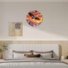 YRUDMBIN Funny 14 Inch Wall Clocks Battery Powered Decor,Bald Eagle Flying with Sunset Graceful view 4