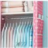 WuDLi Portable Wardrobe Cloth Wardrobe Stable Wardrobe,Multifunction Storage Closet Simplicity Bedroom Single Wardrobe Fabric Wardrobe Organiser Shelves D,155 * 43 * 70cm Portable Cloth Hanger view 4