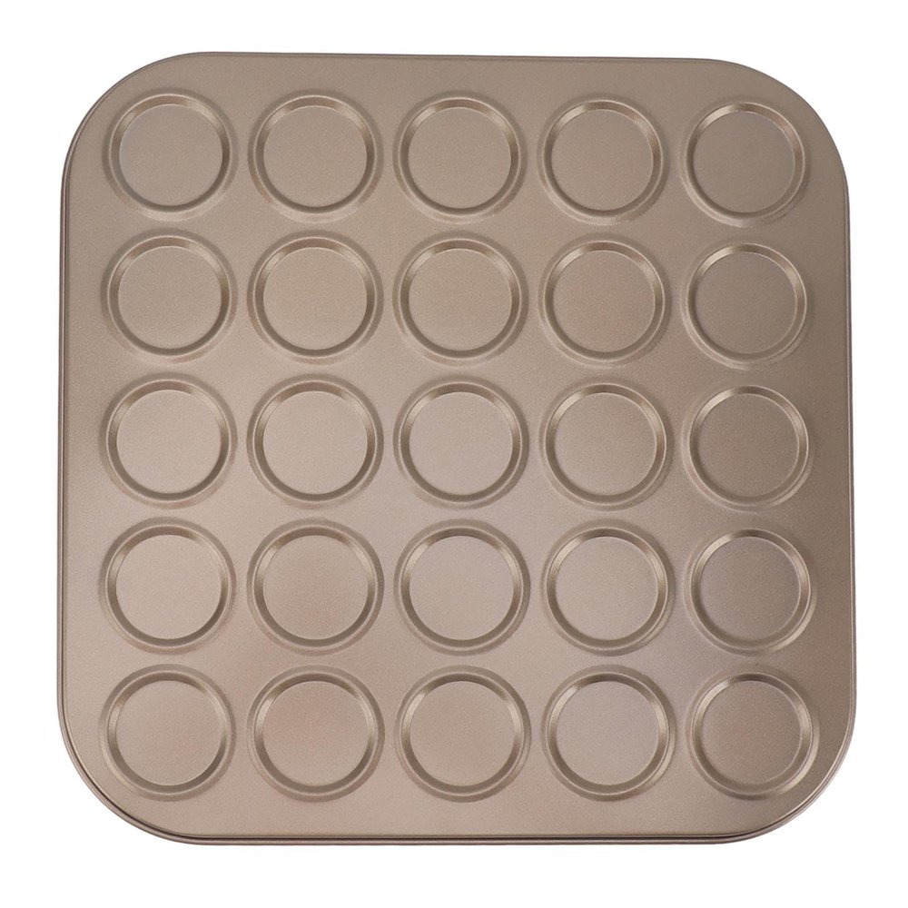 15,25,35Holes Muffin Top Pan Carbon Steel Bakeware Oven Baking Gold Baking Bakeware Muffin Tray Baking Carbon Steel Bakeware Bakeware Set Cupcake Baking Pan for Oven Baking(25 Hole)