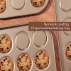 15,25,35Holes Muffin Top Pan Carbon Steel Bakeware Oven Baking Gold Baking Bakeware Muffin Tray Baking Carbon Steel Bakeware Bakeware Set Cupcake Baking Pan for Oven Baking(25 Hole) view 4