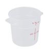 Restaurantware-Met Lux 1 Quart Food Storage Containers, 10 Translucent Storage Containers - Lids Sold Separately, Red Volume Markers, Dishwashable Containers, Side Handles, For Storing Foods view 1
